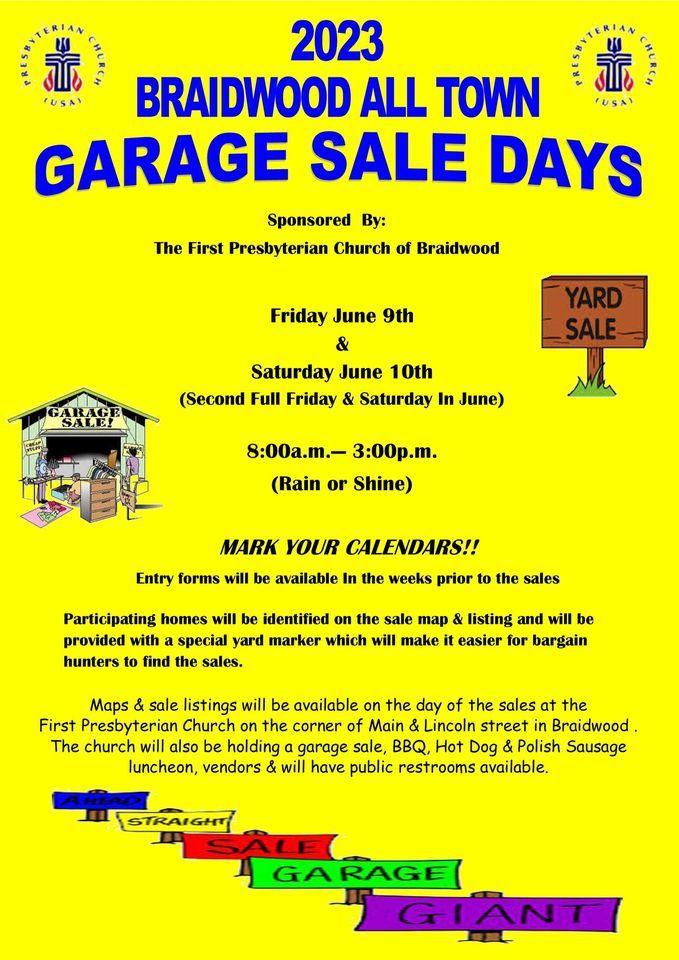 2023 Annual Braidwood All Town Garage Sale Days (Day 1), 1st