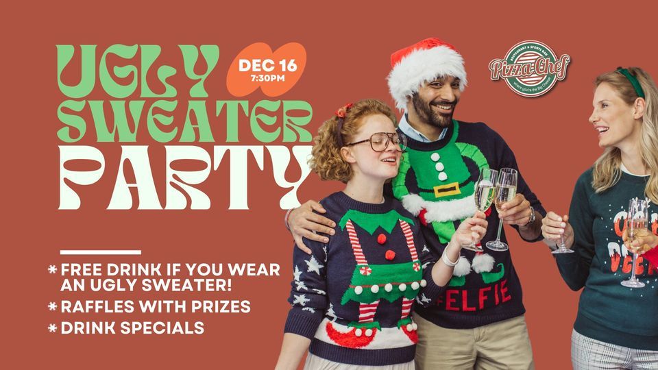 Ugly Sweater Party!, Pizza Chef, Norfolk, December 16 2023 AllEvents.in