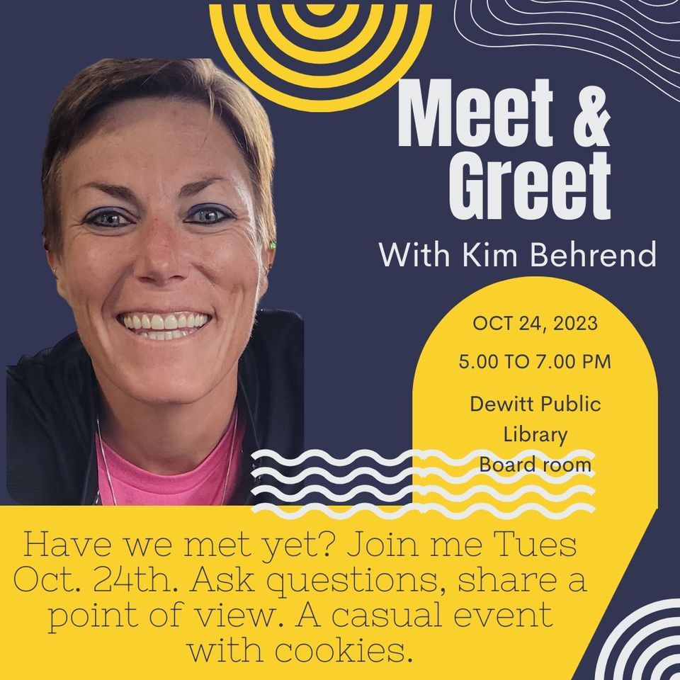 Greet and Meet, Board room Dewitt Community Library, DeWitt Community