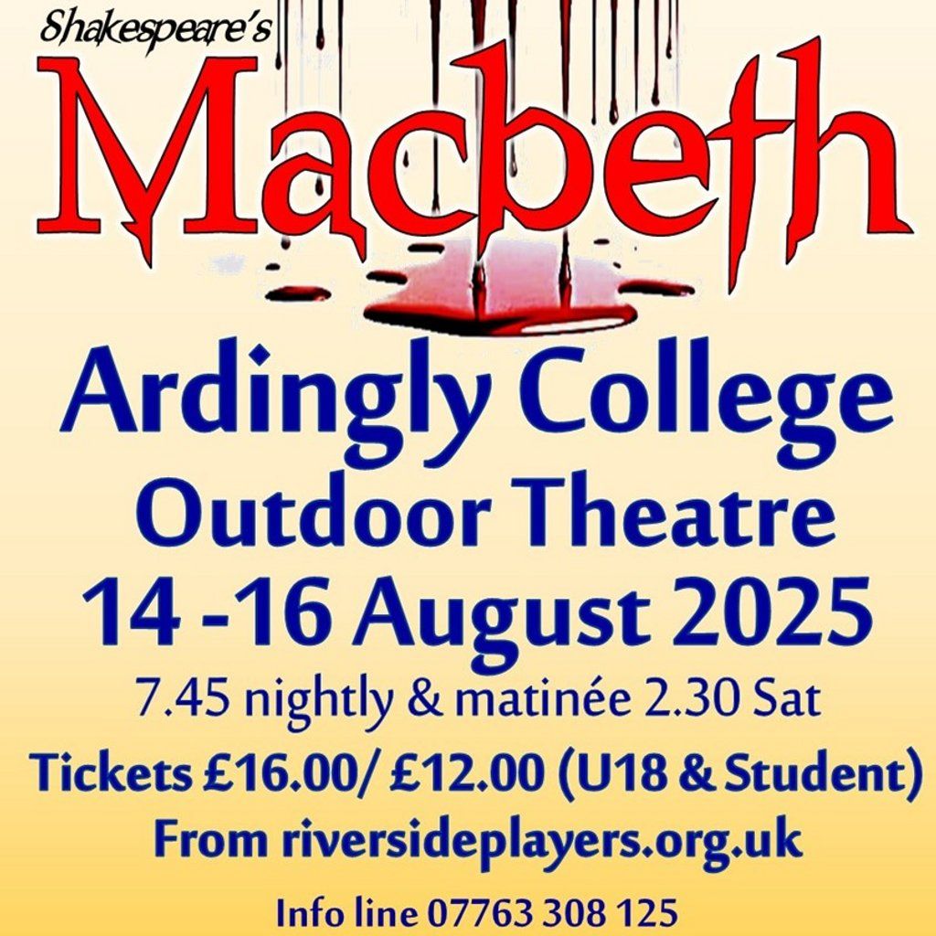 Macbeth Ardingly College Outdoor Theatre 14 - 16 August 2025, 14 August | Event in Burgess Hill | AllEvents