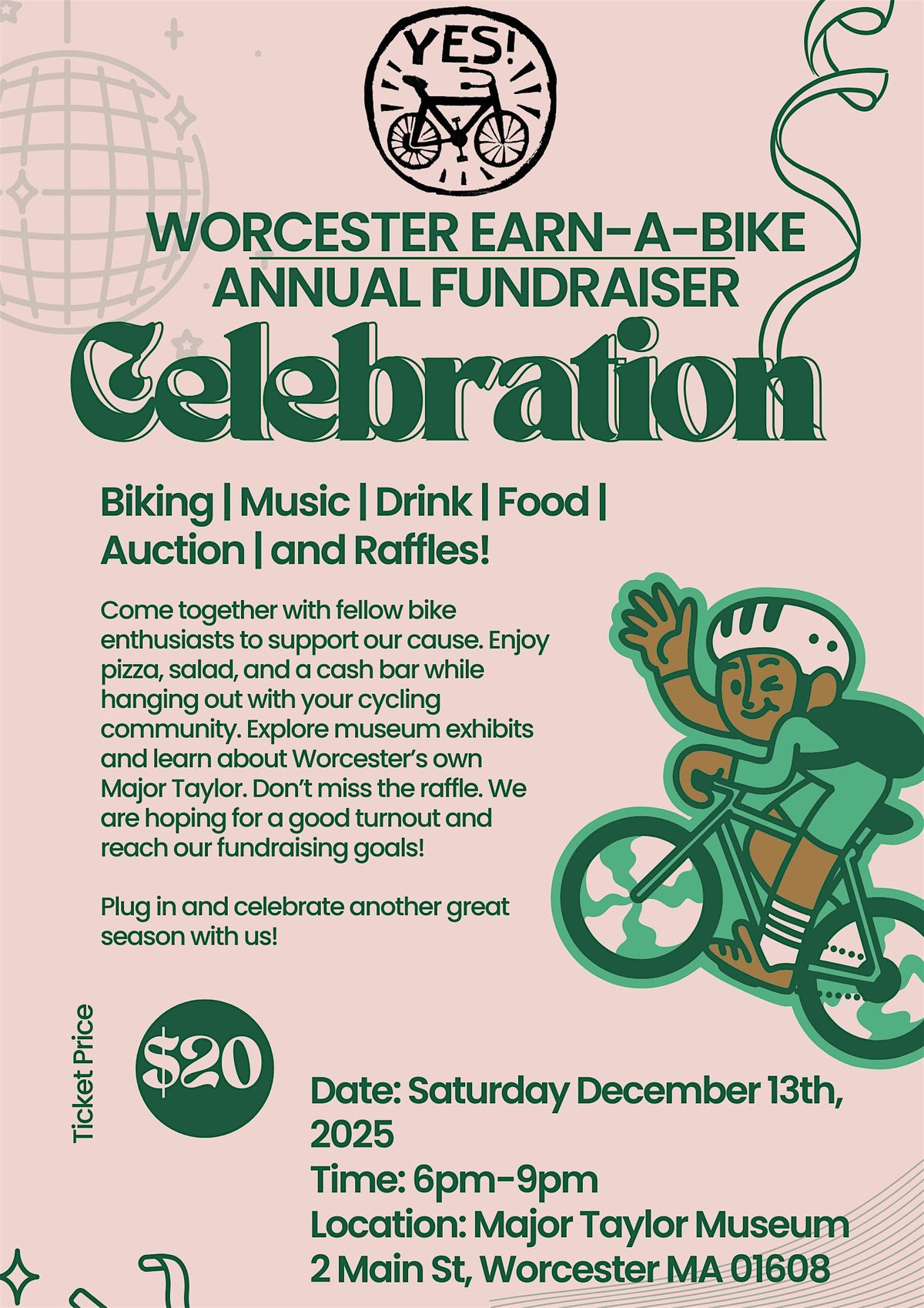 Worcester Earn-A-Bikes Annual Fundraiser, 13 December | Event in Worcester | AllEvents