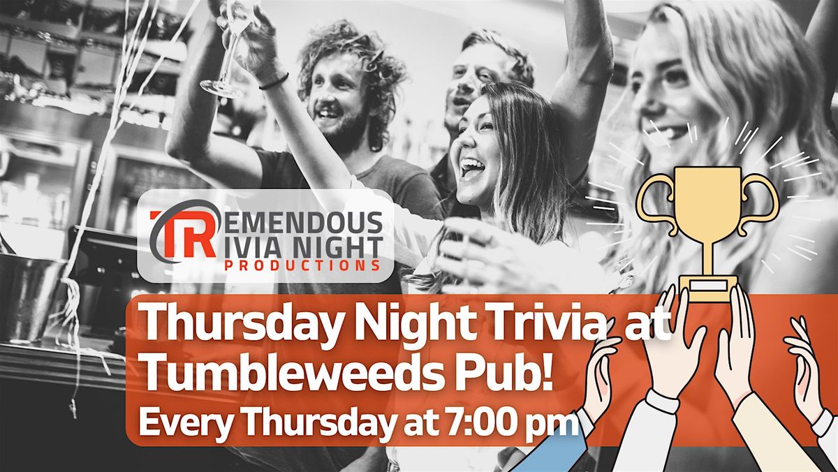 Kamloops Tumbleweeds Pub Thursday Night Trivia! | Event in Kamloops | AllEvents