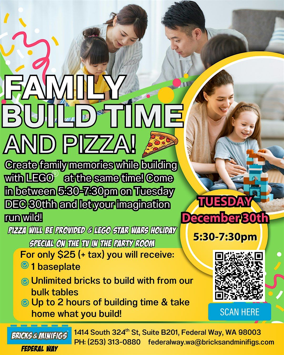 FAMILY BUILD TIME & PIZZA