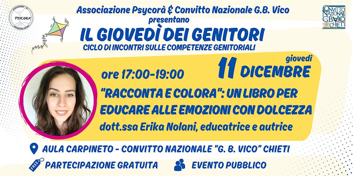 “Racconta e colora": un libro per educare alle emozioni con dolcezza, 11 December | Event in Chieti