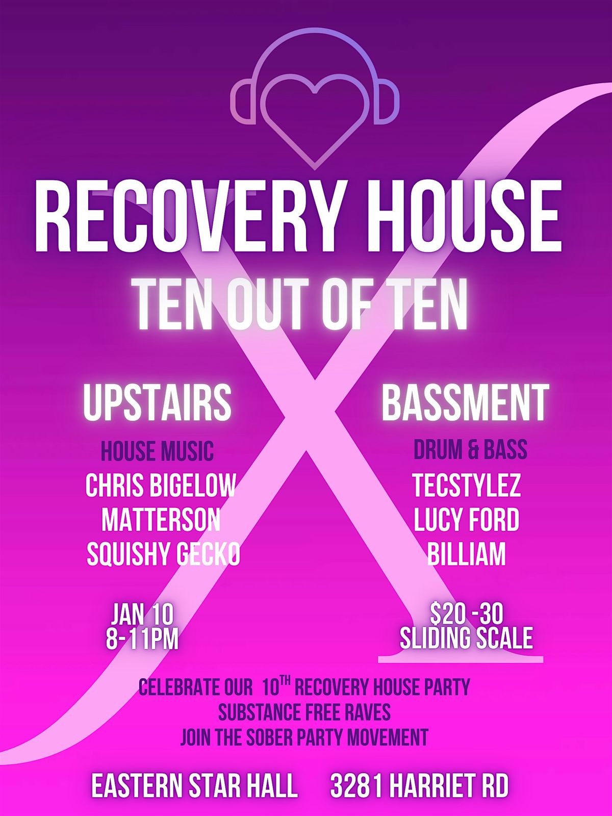 Recovery House: Ten Out of Ten, 10 January | Event in Victoria | AllEvents