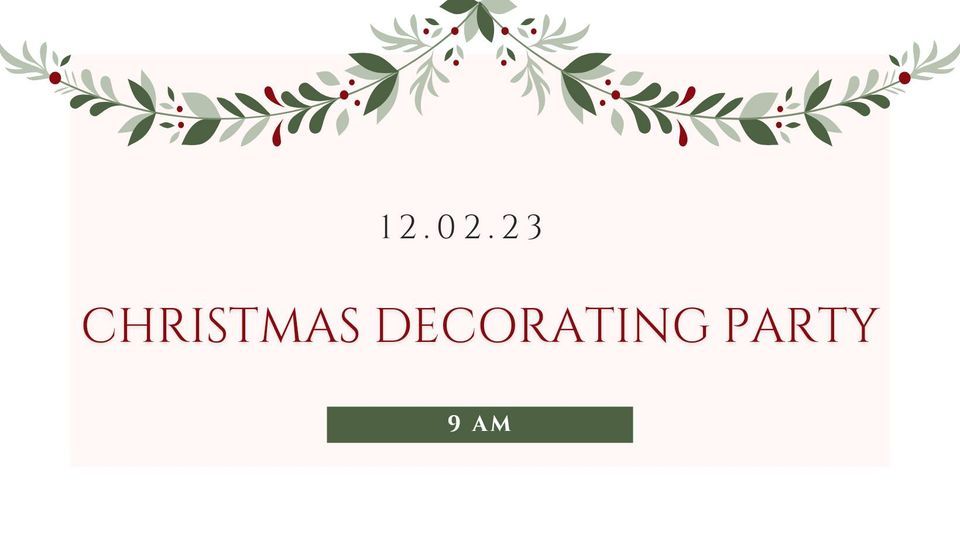 Decorating the church for Christmas, Friendship Baptist Church, Wichita