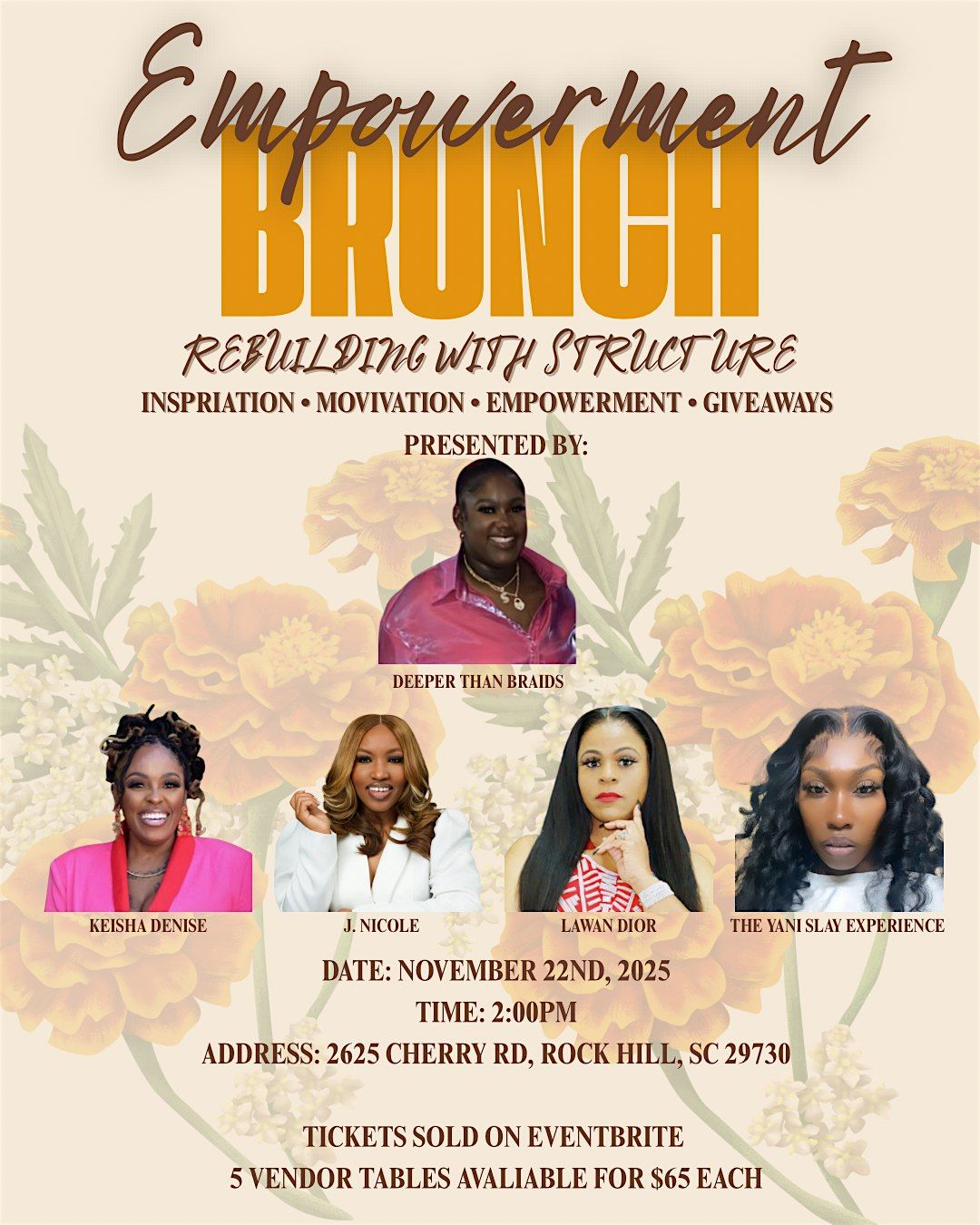 Rebuilding With Structure Empowerment Brunch, 17 January | Event in Rock Hill | AllEvents