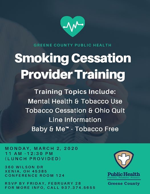 Smoking Cessation Provider Training At Greene County Public Health Xenia