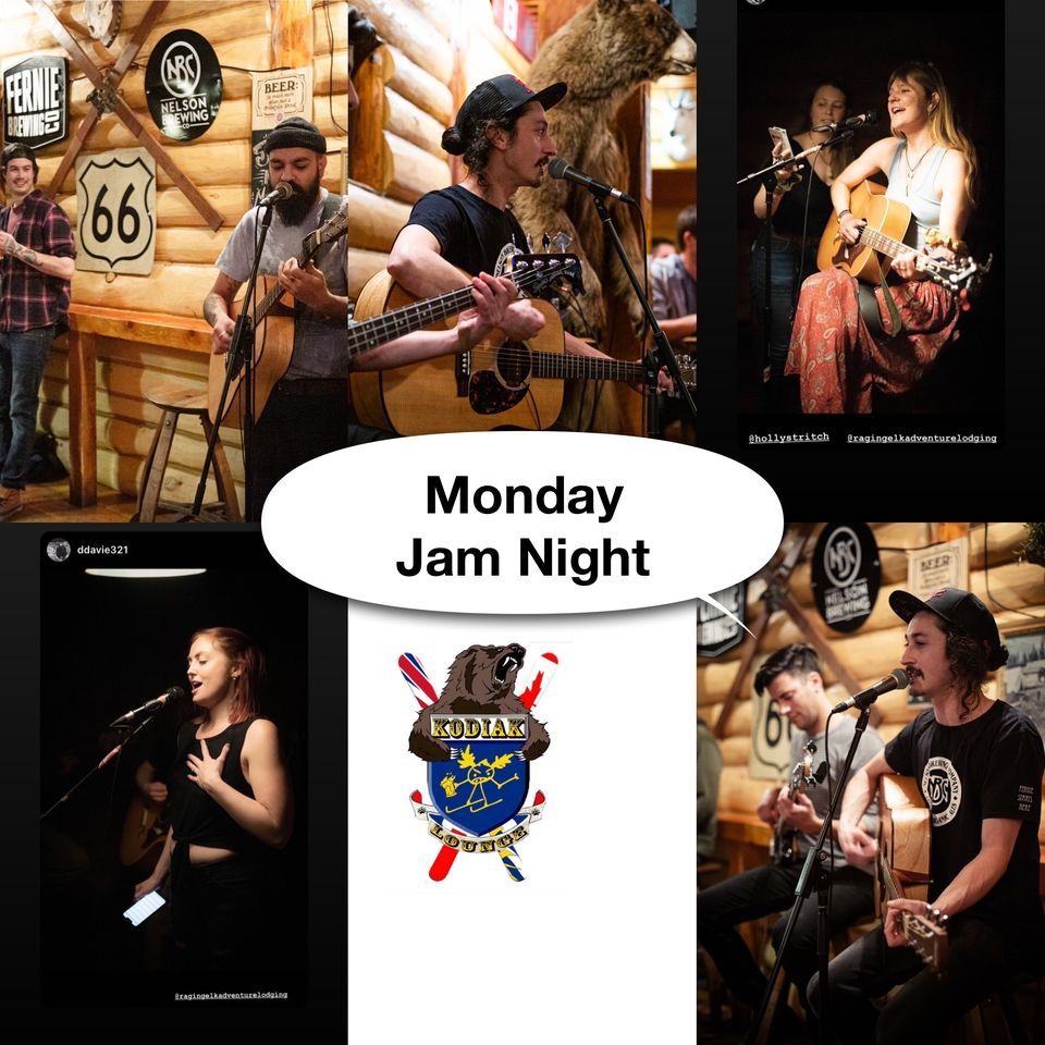 Monday Jam night, The Kodiak, Rexford, December 4 to December 5