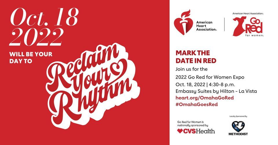 Omaha Go Red for Women Expo | Reclaim Your Rhythm!, Embassy Suites Omaha - La Vista Hotel and Conference Center, October 18 2022 | AllEvents.in | AllEvents.in Omaha Go Red for Women Expo | Reclaim Your Rhythm!, 18 October | Event in La Vista | AllEvents.in