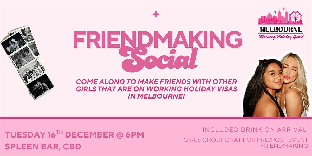 Friendmaking Social | Tuesday 16th December, 16 December | Event in Melbourne | AllEvents
