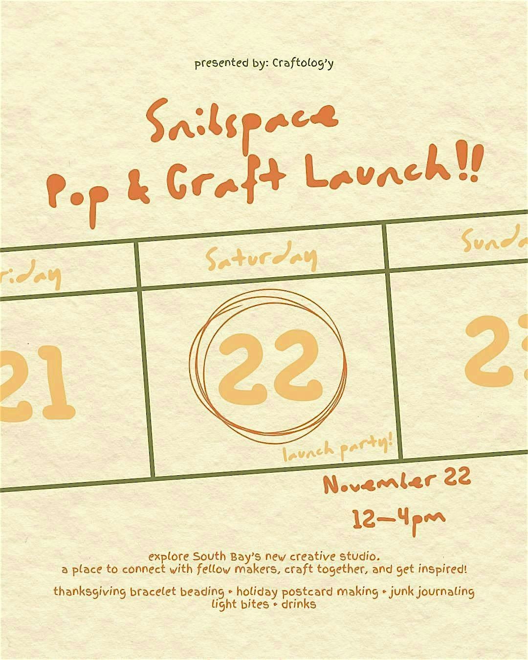 Snibspace Pop & Craft Launch, 22 November | Event in San Jose | AllEvents