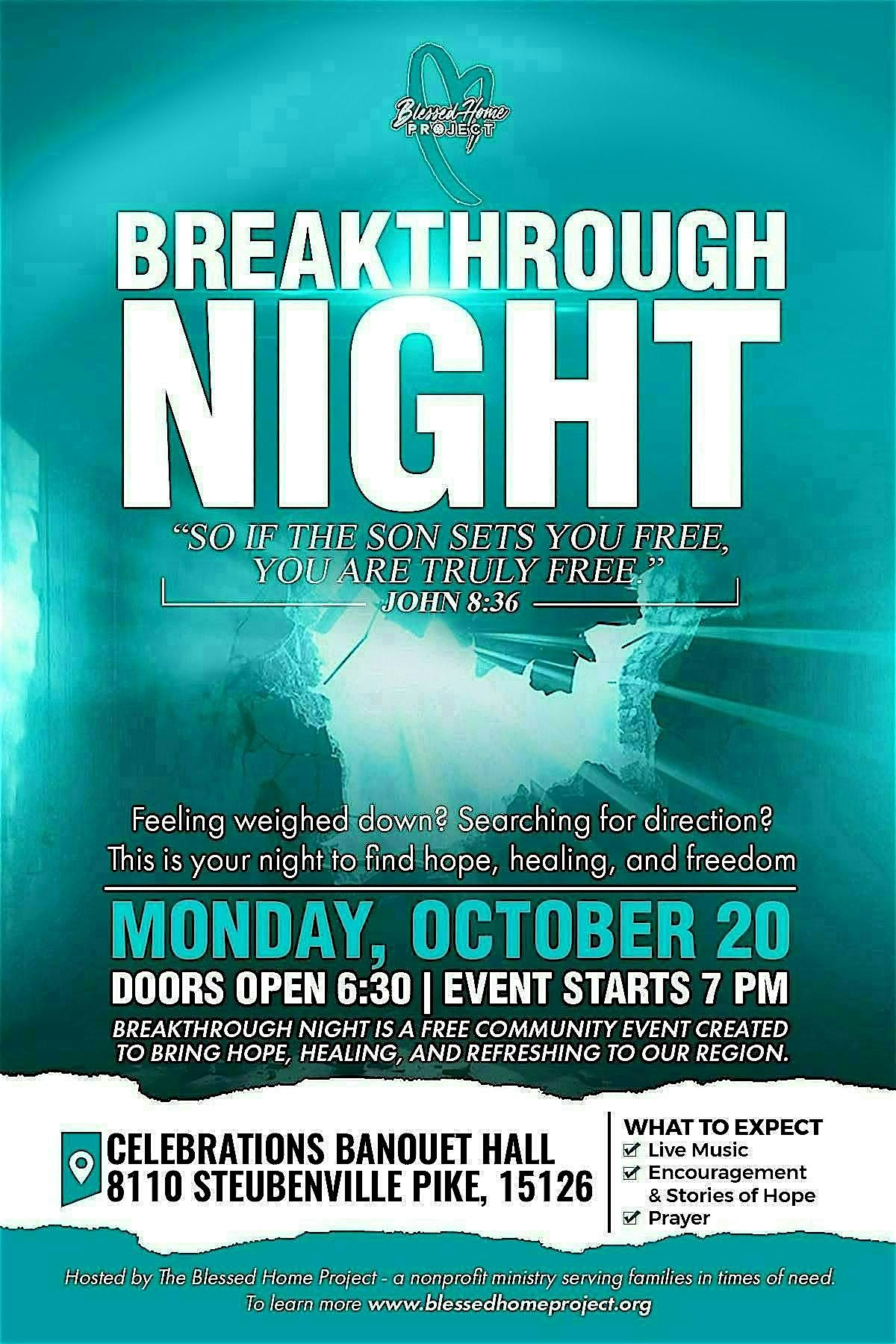 Breakthrough Night: A Community Night of Hope & Freedom, 15 December | Event in Imperial | AllEvents