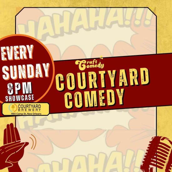 Courtyard Comedy at Courtyard Brewery, 24 August | Event in New Orleans | AllEvents