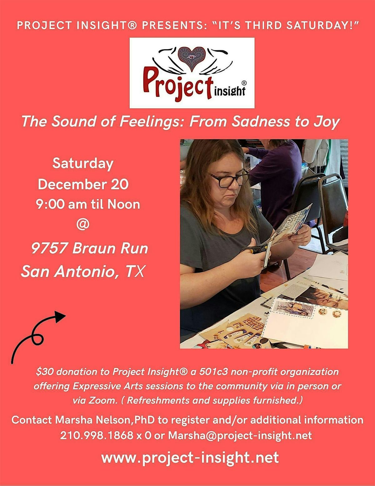 Project Insight® It's Third Saturday Workshop; "The Sounds of Feelings", 20 December | AllEvents