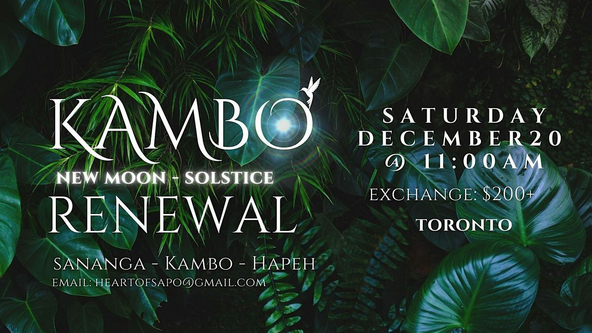 KAMBO NEW MOON RENEWAL, 20 December | Event in Toronto | AllEvents