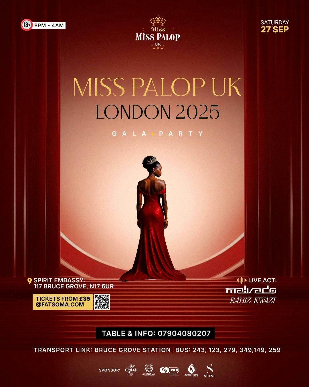 MISS PALOP UK 2025                                                        (London), 27 September | AllEvents