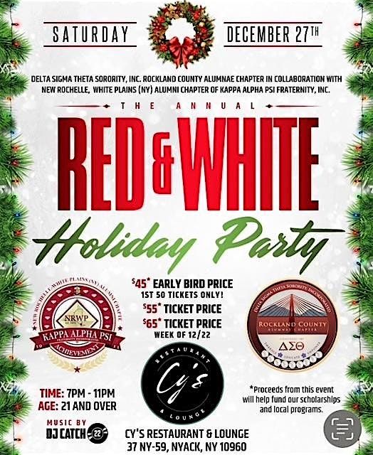 Red & White Holiday Party, 27 December | Event in Nyack | AllEvents