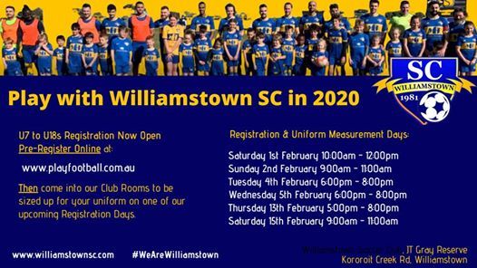 Wsc U7s U18s Registration Day At Williamstown Soccer Club Footscray