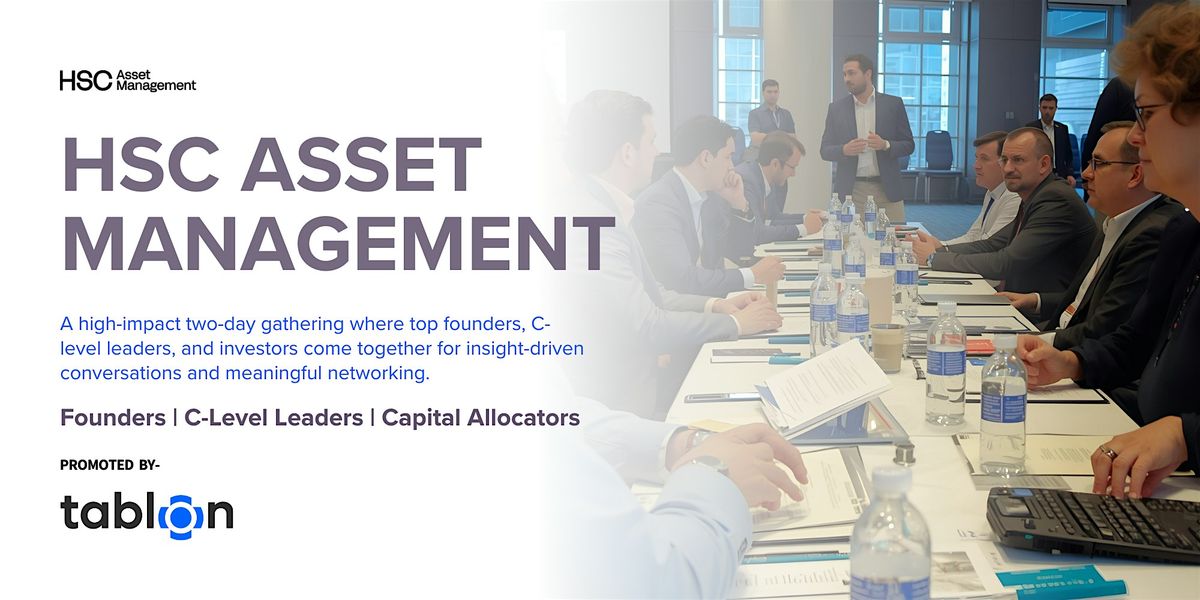 HSC Asset Management – Abu Dhabi | B2B Conference, 9 December | Event in Abu Dhabi | AllEvents
