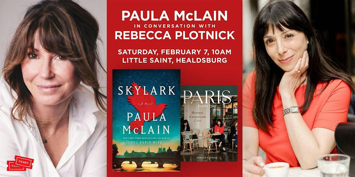 PAULA MCLAIN & REBECCA PLOTNICK, 7 February | Event in Healdsburg | AllEvents