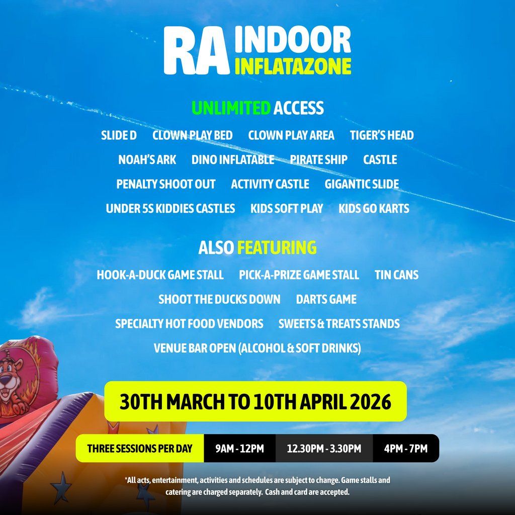 RA Indoor InflataZone, 30 March | Event in Scarborough | AllEvents