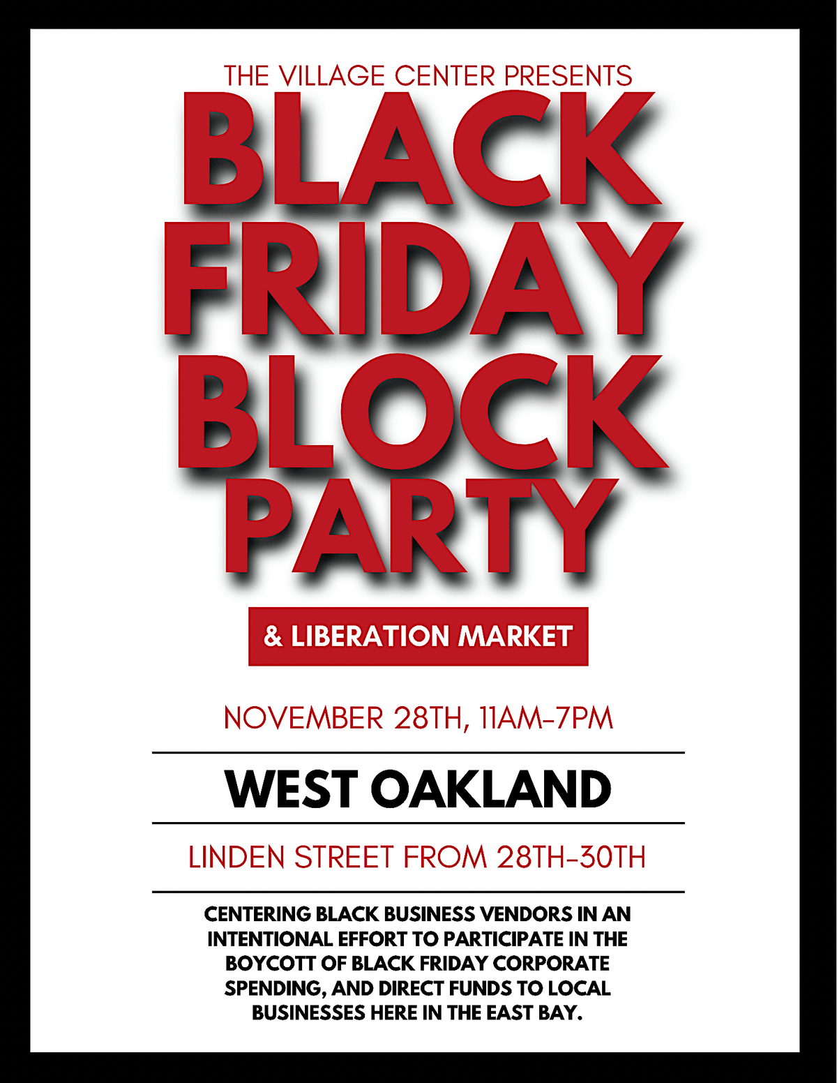 Black Friday Block Party, 28 November | Event in Oakland | AllEvents
