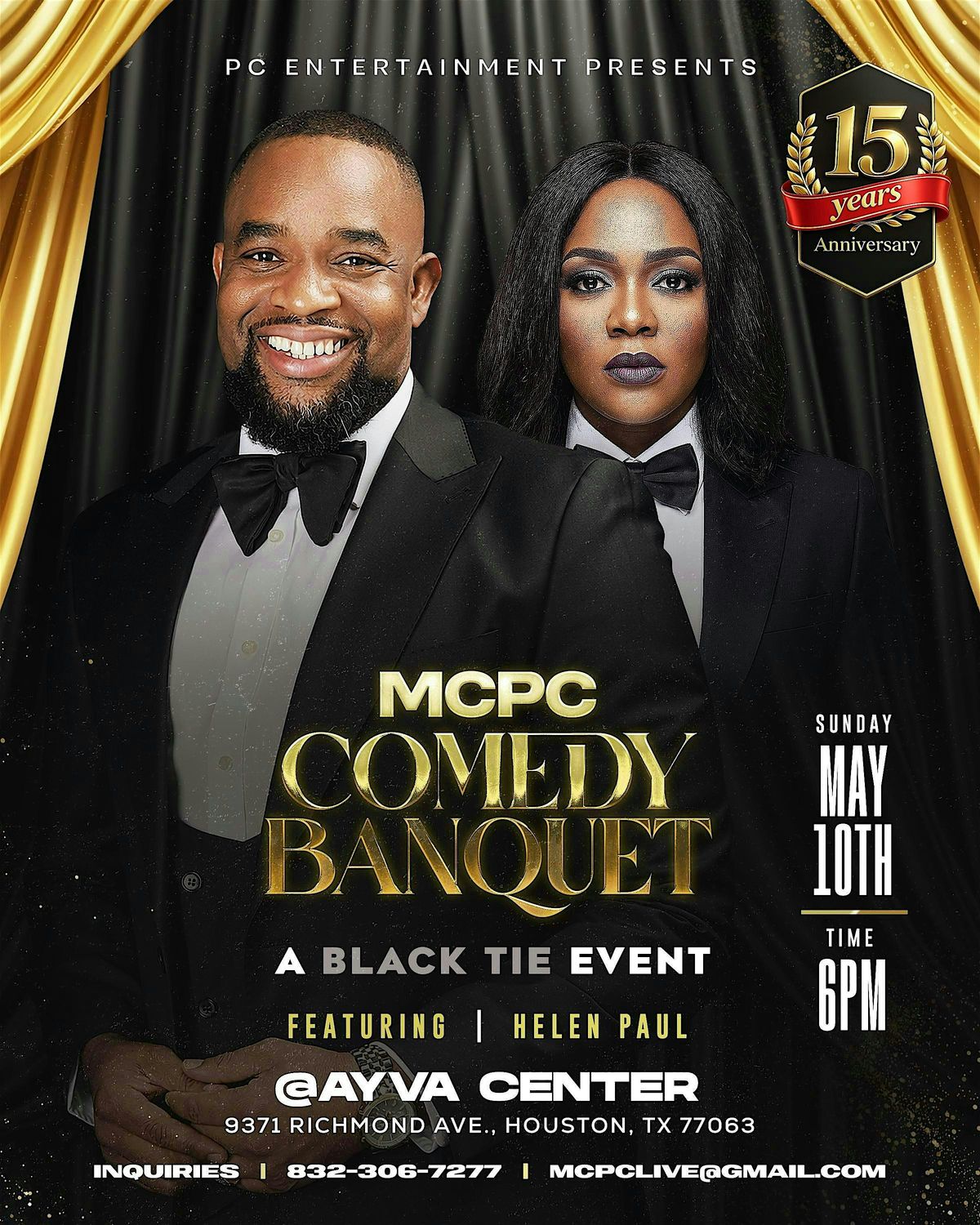 MCPC Comedy Banquet - 15th Year Anniversary - Its a Black Tie Event ...