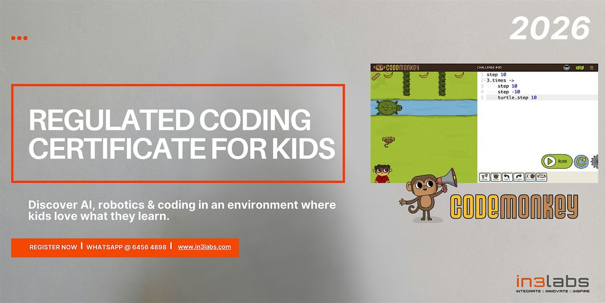 Our Popular Code Monkey Programme – Free Trial Session!, IN3LABS ...