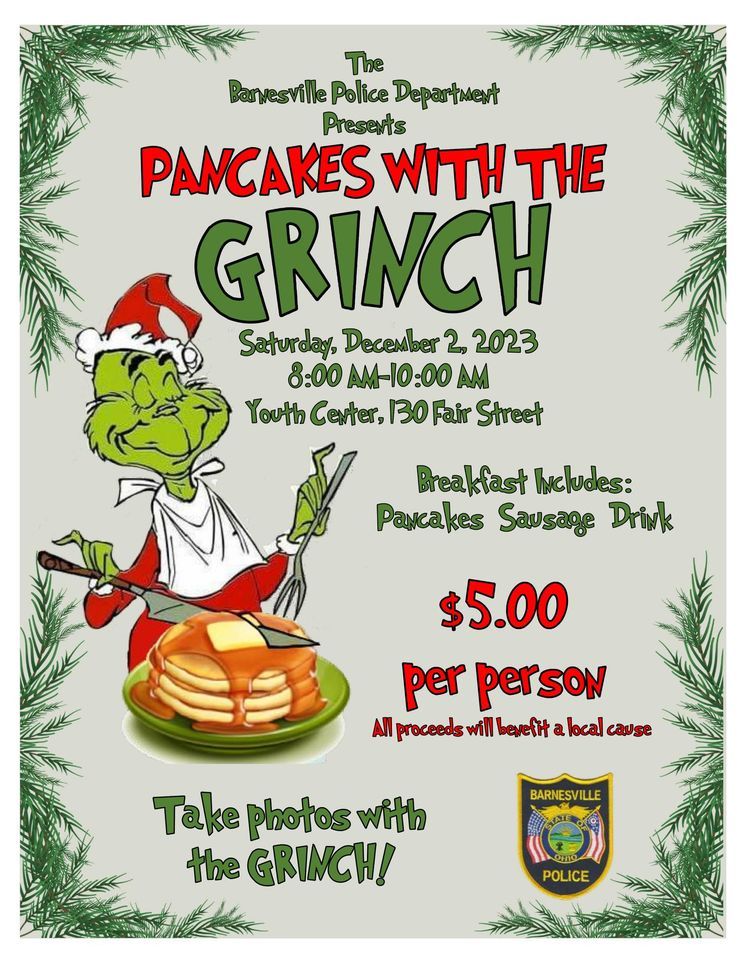 Pancakes with the Grinch, Albert S Youth Center, Barnesville