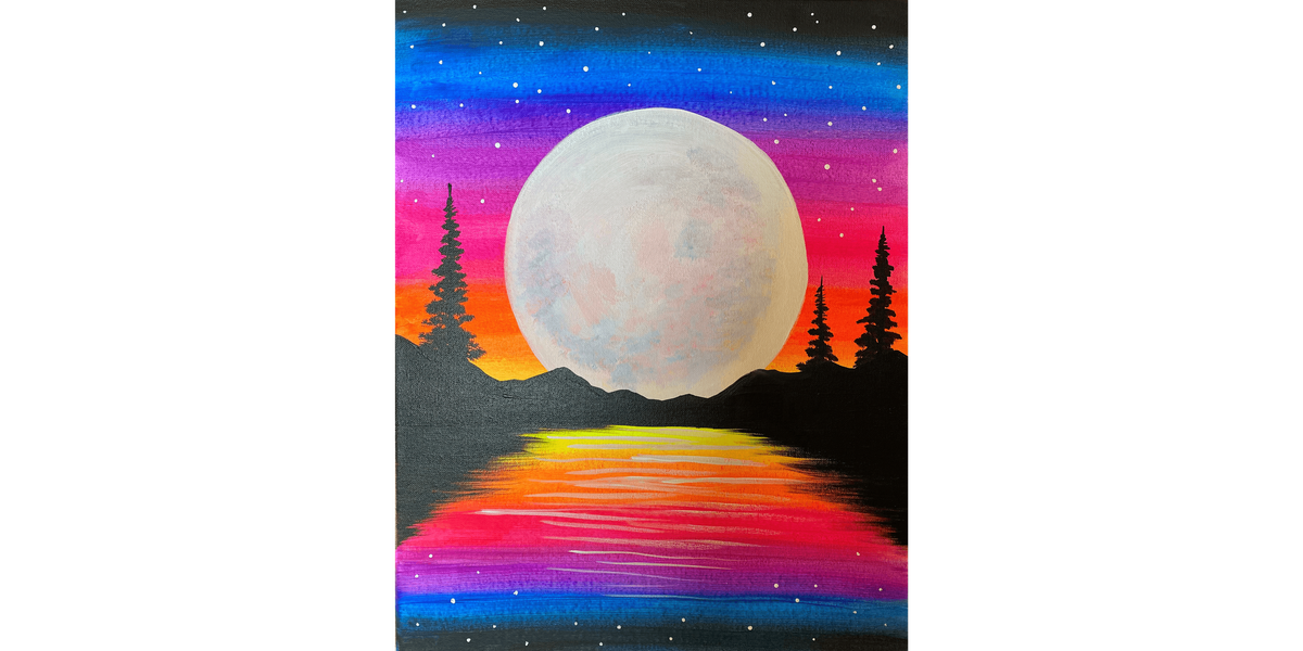 Rainbow Moon - Paint and Sip in Tyler | Classpop!™, 3 January | Event in Tyler | AllEvents