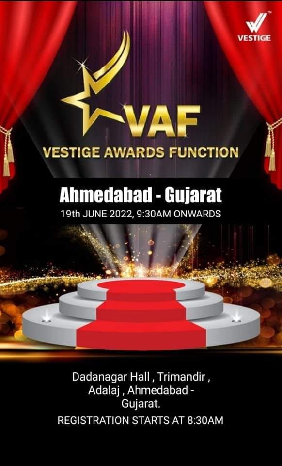 Vestige Award Function 2022, Adalaj Trimandir, Ahmedabad, June 19 2022