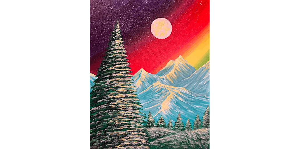 Rainbow Sky Forest - Paint and Sip in Norfolk | Classpop!™, 19 December | Event in Norfolk | AllEvents