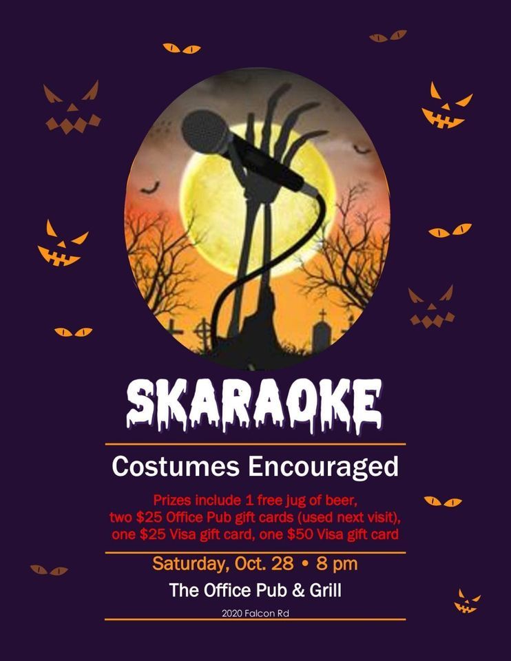 Skaraoke Halloween Party, The Office Pub & Grill, Kamloops, October 28