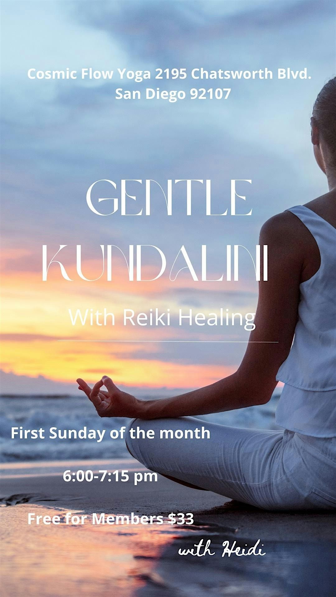 Gentle Kundalini with Reiki, 14 December | Event in San Diego | AllEvents