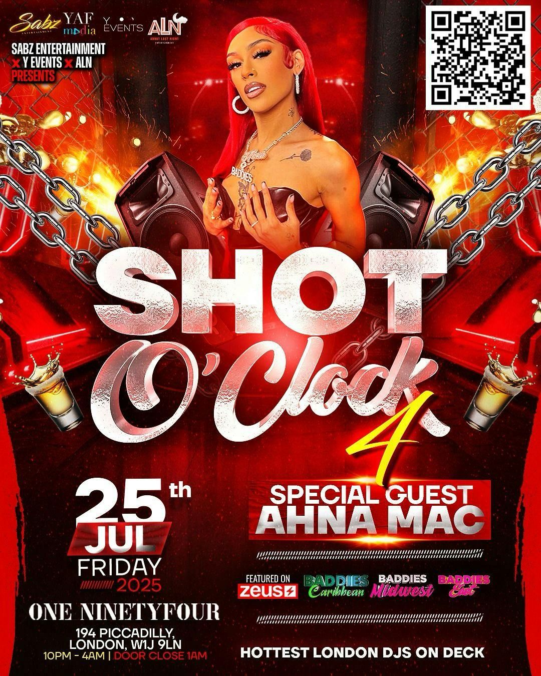 Shot O Clock Anna Mac Live From US Baddies , 25 July | Event in London | AllEvents