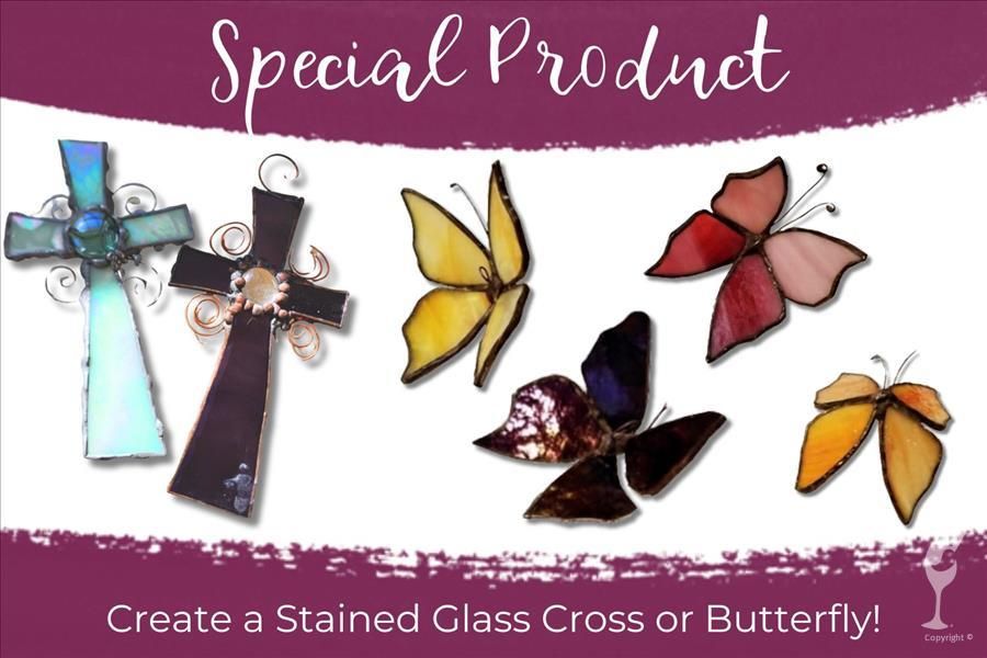 Stained Glass Crosses & Butterflies You Choose!, Painting with a