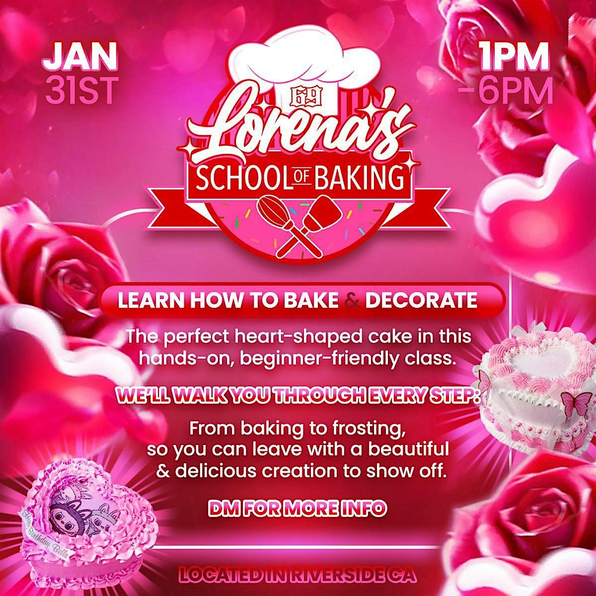 Lorena's School Of Baking, 31 January | Event in Riverside | AllEvents