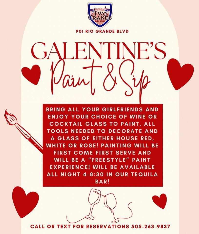 GALENTINE’S PAINT & SIP!, 901 Rio Grande Blvd Suite A, Albuquerque, NM