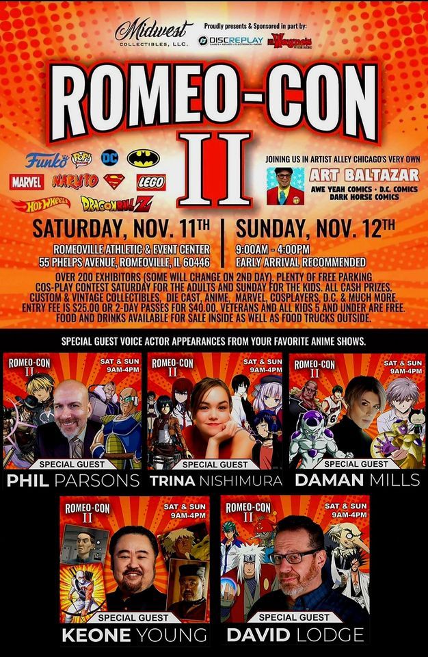 RomeoCon 2, Romeoville Athletic & Event Center, 11 November to 12