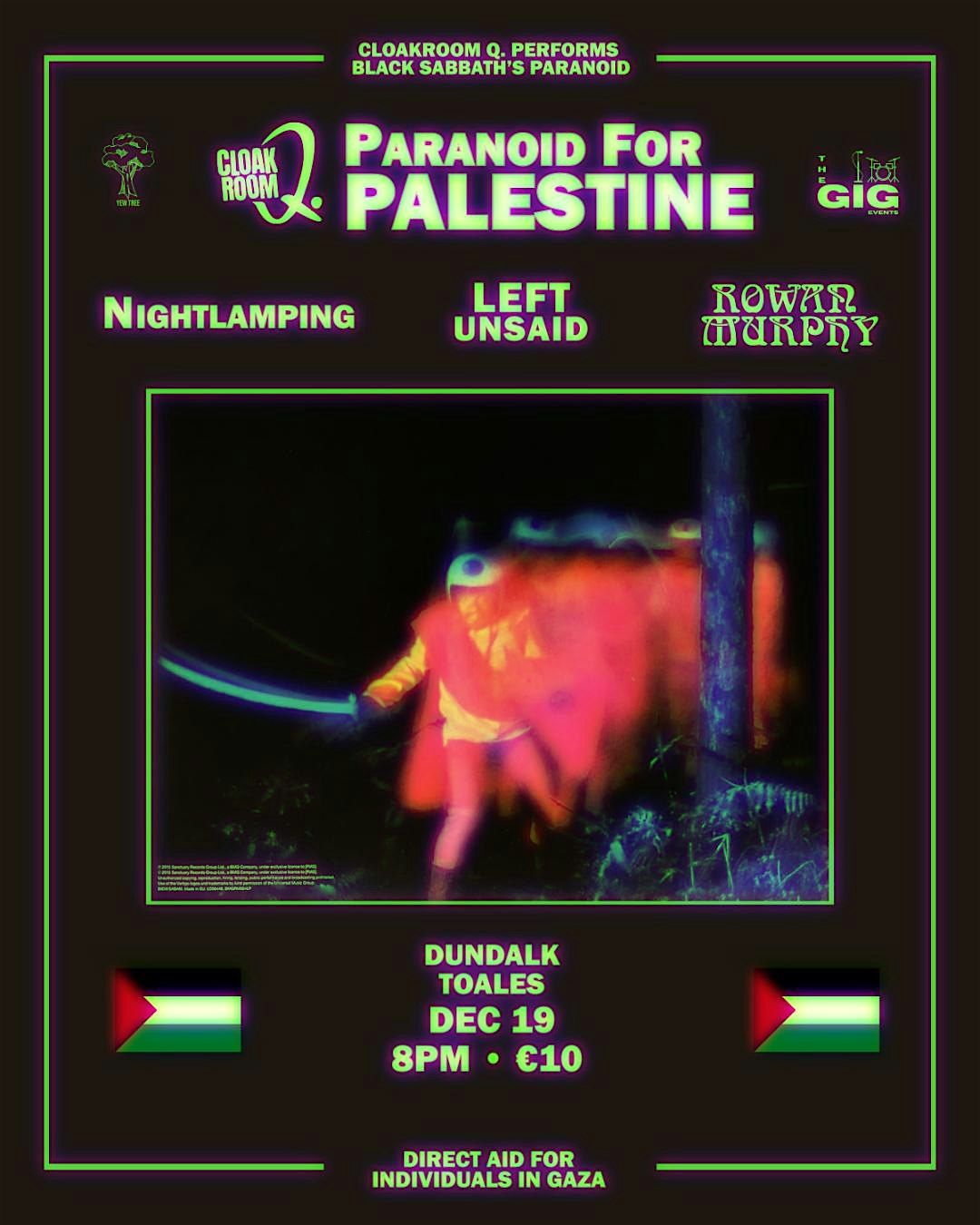 Paranoid For Palestine: Dundalk, 19 December | Event in Dundalk | AllEvents