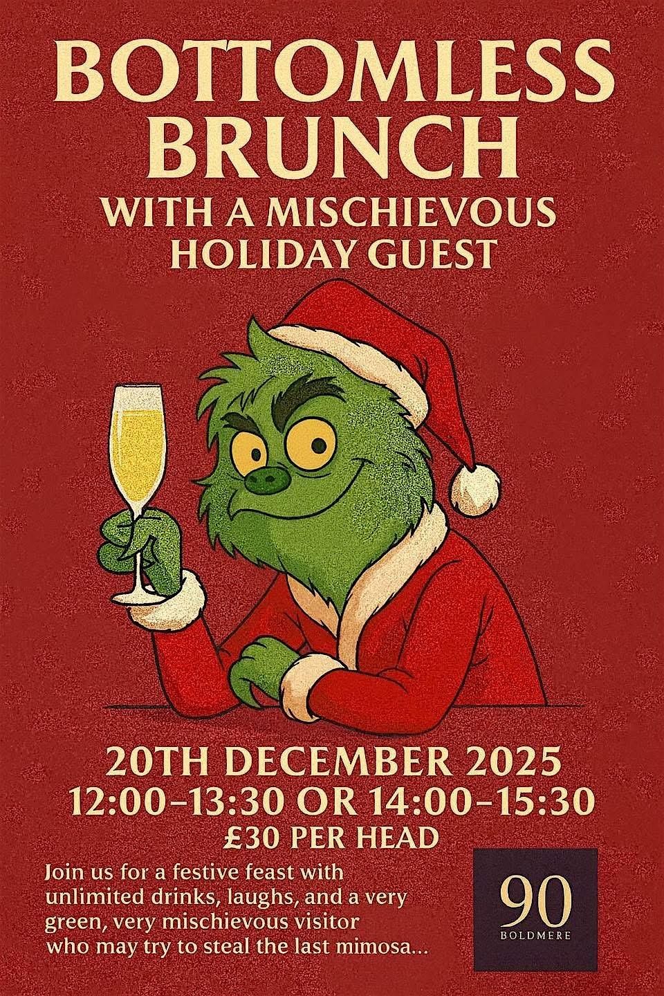 Bottomless Brunch @ 90, 20 December | Event in Birmingham | AllEvents