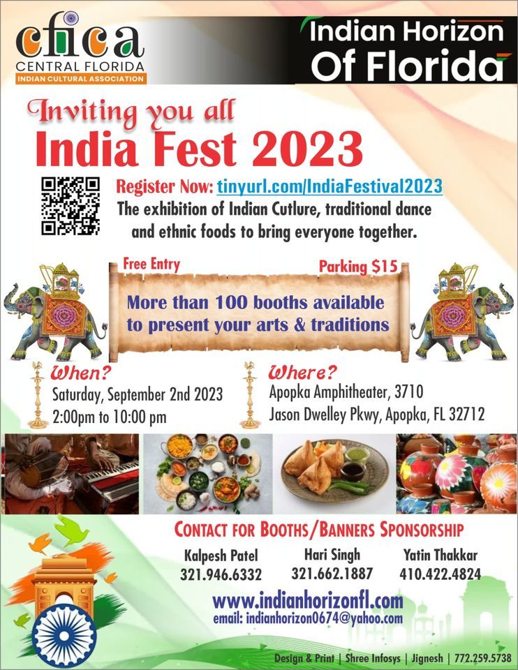 India Fest Apopka , Apopka Amphitheater, September 2 2023 AllEvents.in