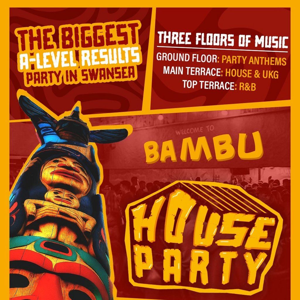 A-Level Results Day House Party @ Bambu Beach Bar, 14 August | Event in Swansea | AllEvents