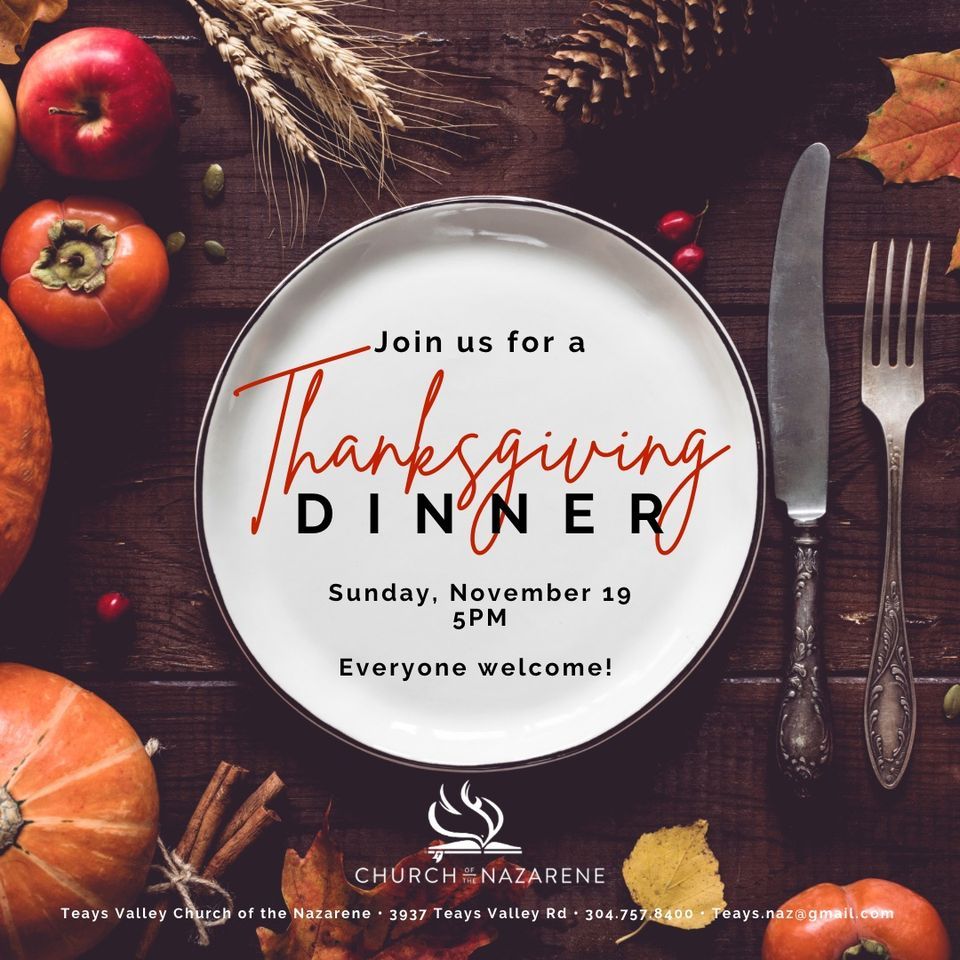 Annual Community Thanksgiving Dinner , Teays Valley Church of the