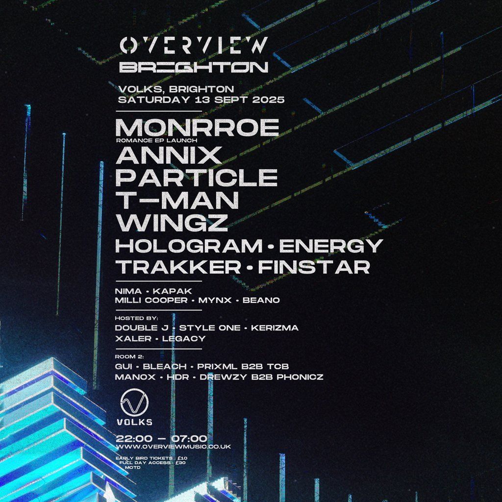 Overview Brighton w/ Monrroe, Annix, Particle : 13/09/25, 13 September | Event in Brighton | AllEvents