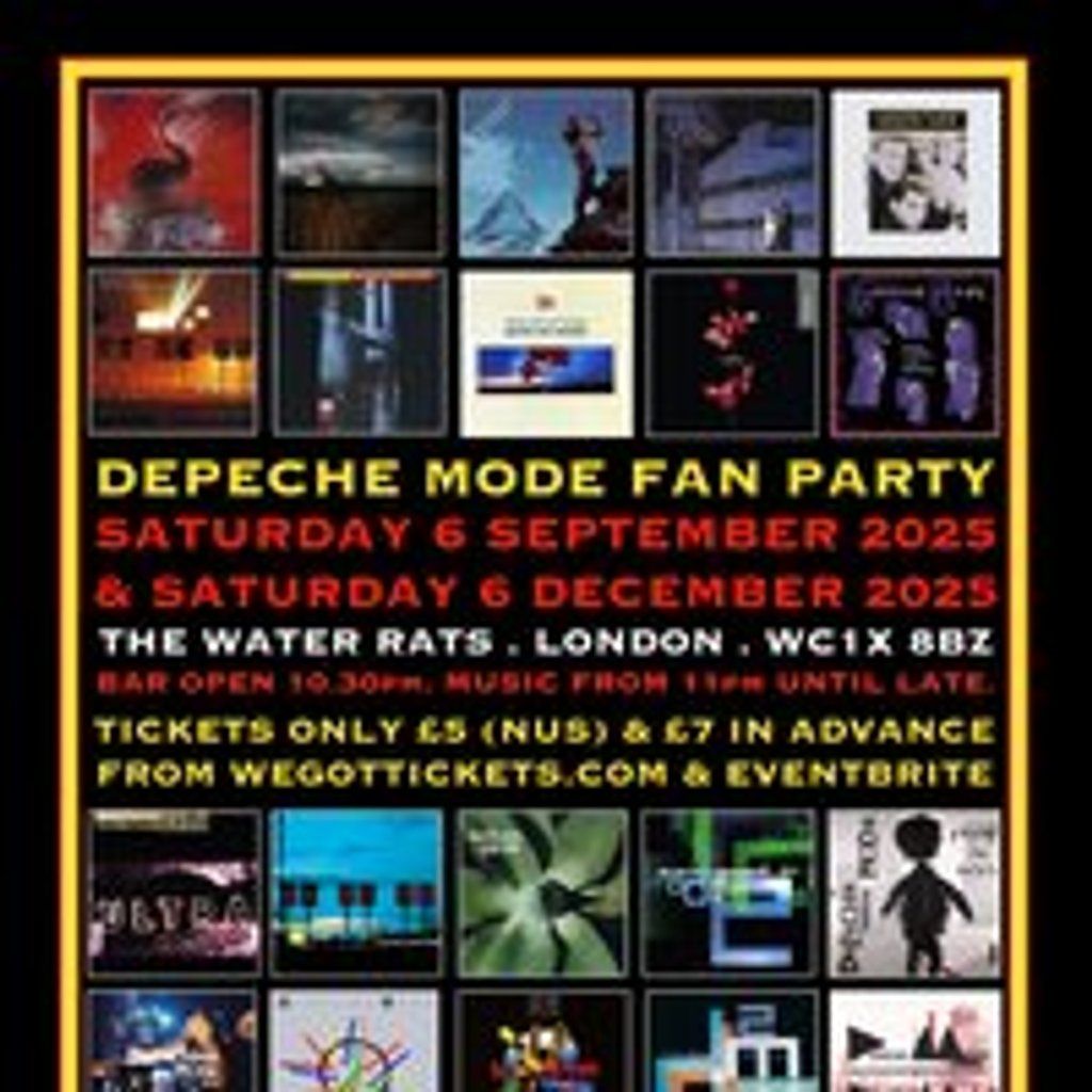 Depeche Mode Xmas Fan Party @ The Water Rats, London, 6 December | Event in London | AllEvents