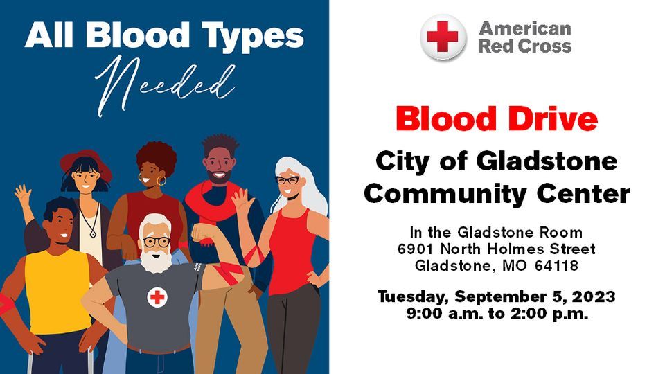 City of Gladstone & American Red Cross Blood Drive, Gladstone Community