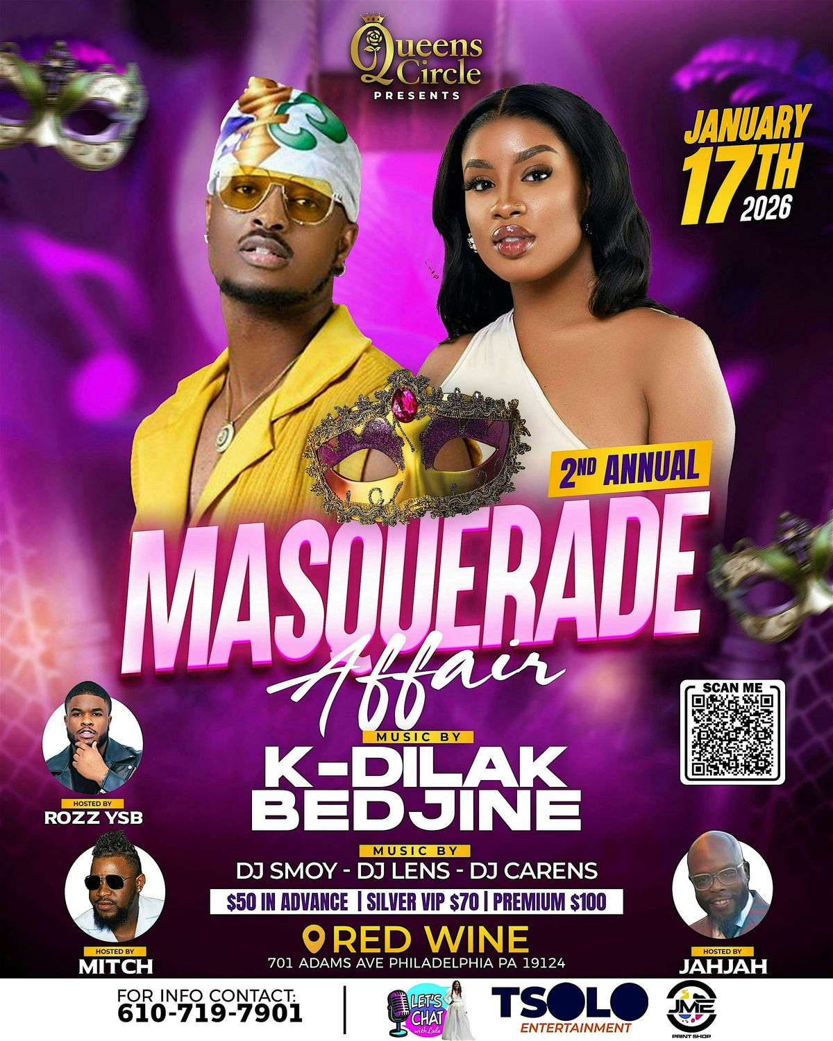 Bedjine & Kdilak Masquerade Affair 2nd Annual, 17 January | Event in Philadelphia | AllEvents