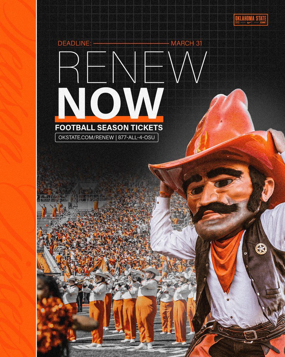 2025 Oklahoma State Cowboys Football Season Tickets at Boone Pickens Stadium, 27 August | Event in Stillwater